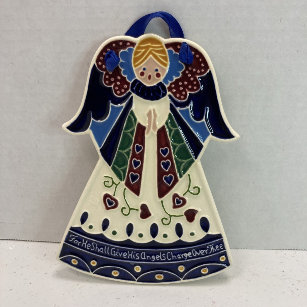Vtg‎ J Duban Design Angel Wall Hanging Ornament Ceramic Tile Texas - Picture 2 of 10